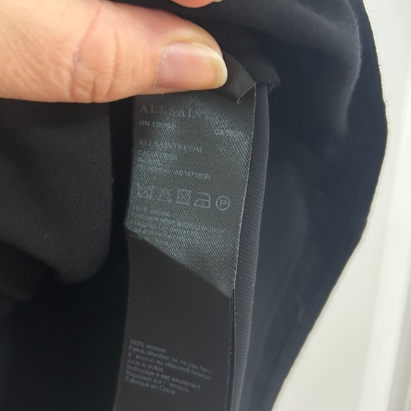 All Saints Cadia Cold Shoulder Little Black Dress, size 4 - Picture 8 of 9